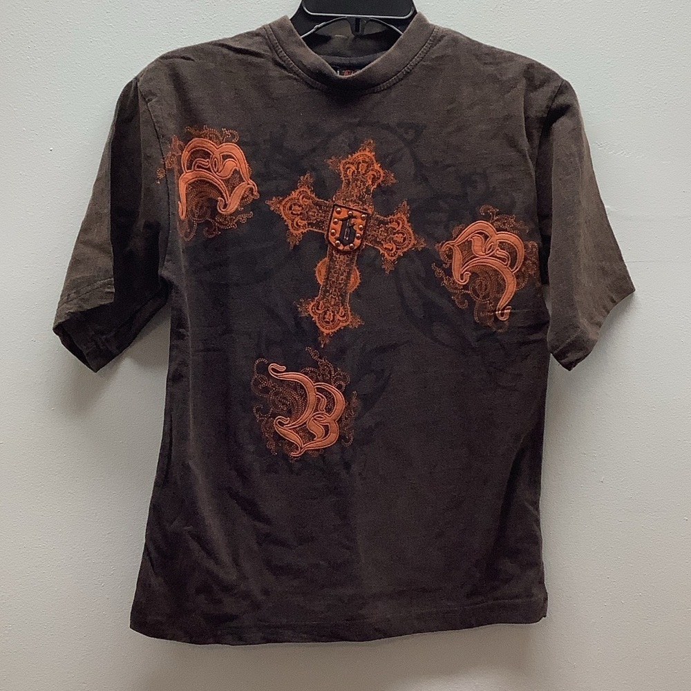 Brklyn Size Medium Kids Brown Graphic T-Shirt. New Without Tags